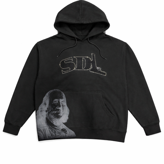 SDL Weapon Font Rhinestone Hoodie (Black)