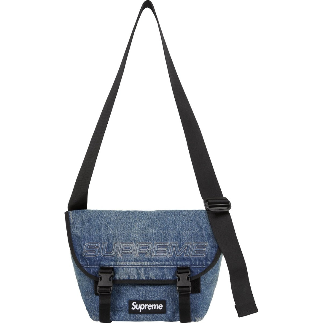 Supreme Denim Messenger Bag (Washed Indigo)
