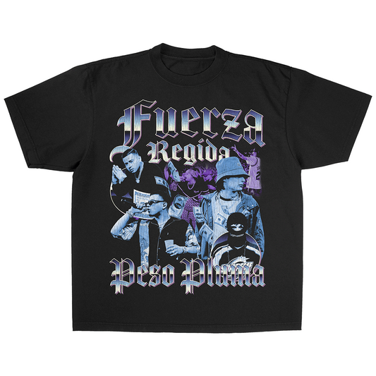 Peso Pluma x Fuerza Regida Tee (Pigment Dyed Black)