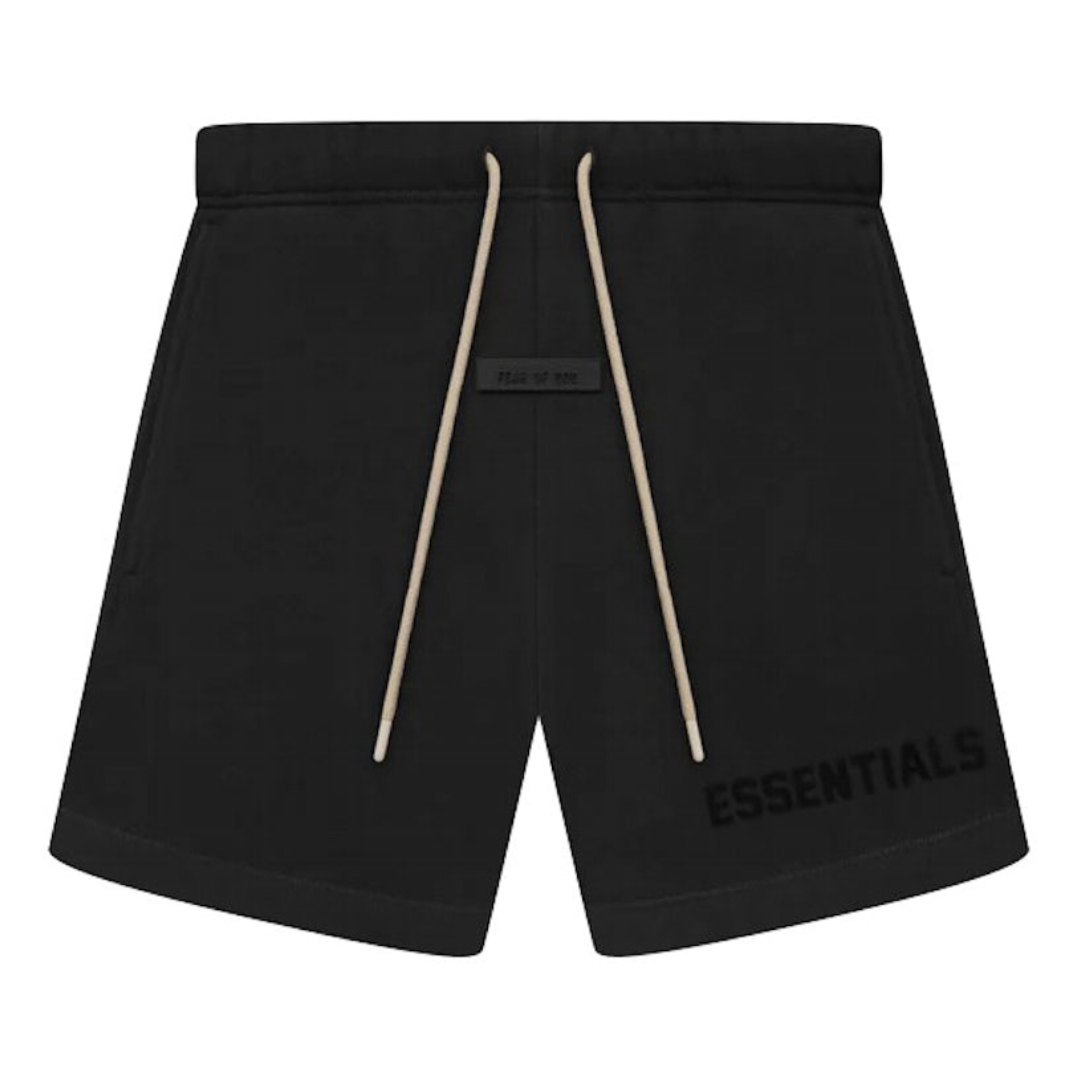 Fear of God Essentials Cream Drawstring Sweatshort (Jet Black)
