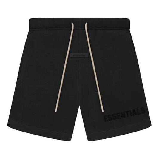 Fear of God Essentials Cream Drawstring Sweatshort (Jet Black)