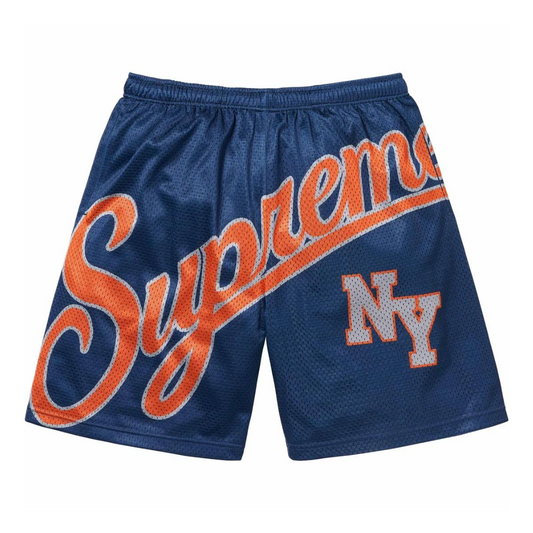 Supreme Big Script Mesh Short (Blue)