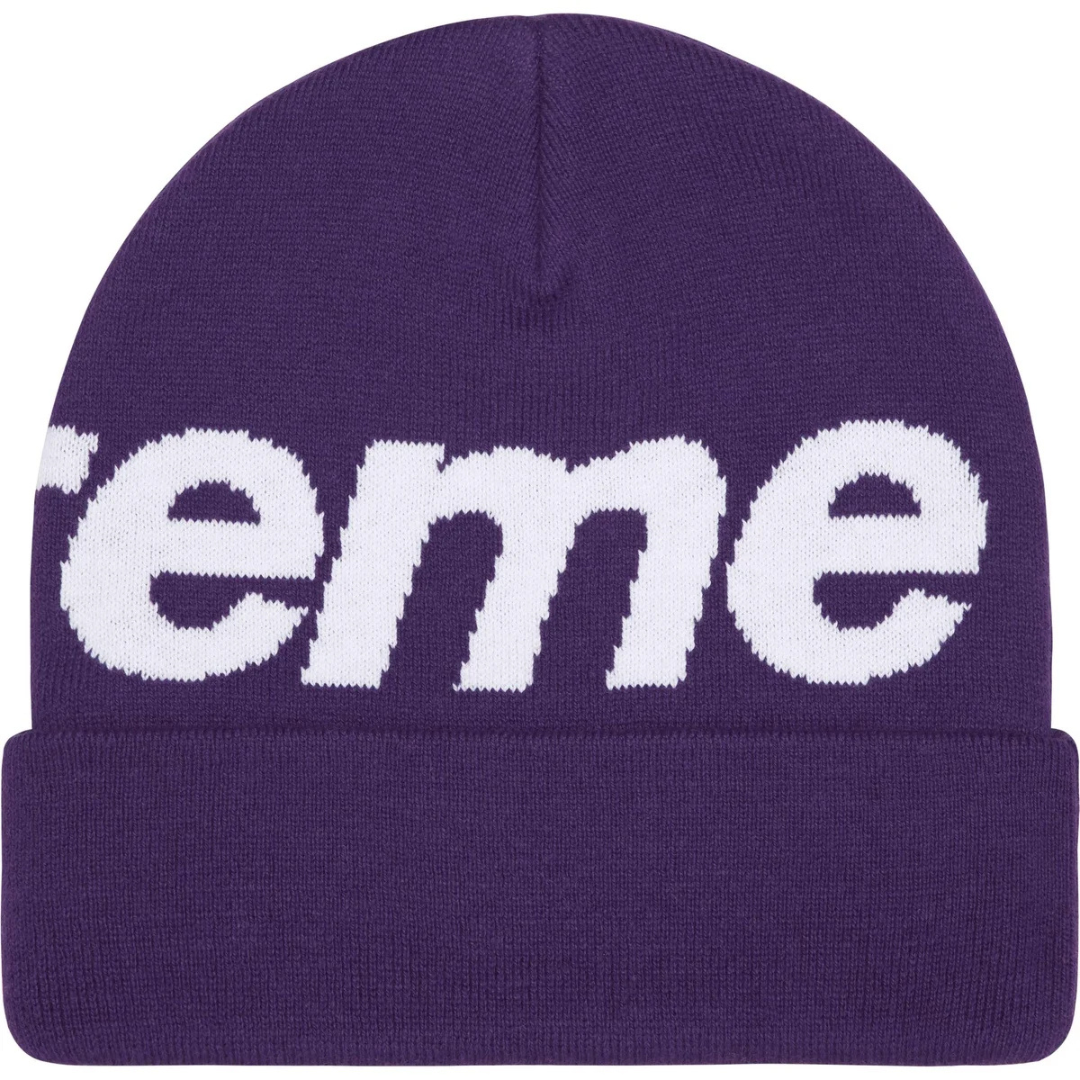 Supreme Big Logo Beanie (Purple)(FW25)