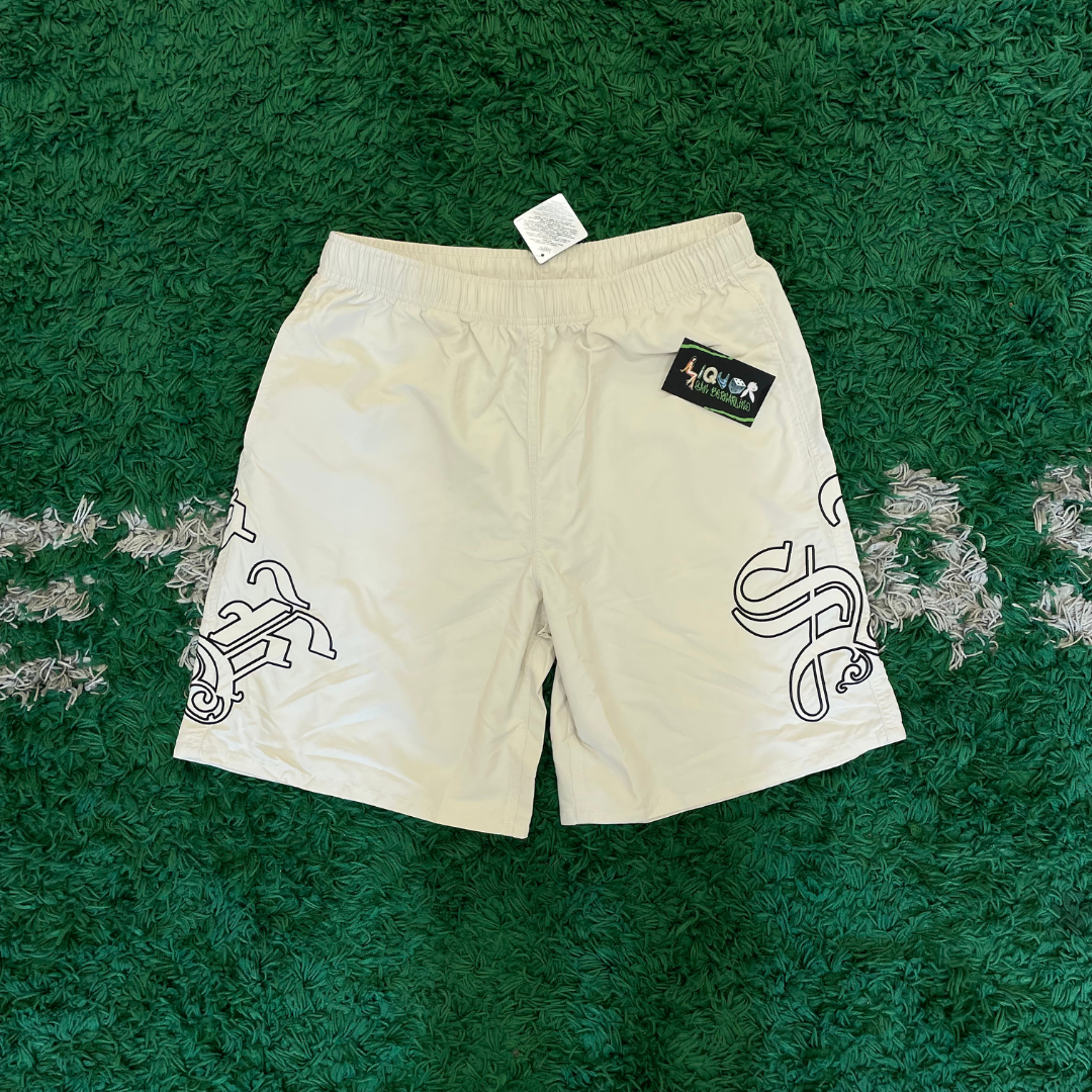 Supreme Old English Nylon Shorts (Stone)
