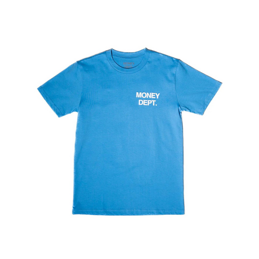 Money Dept Tee (Ocean Blue/White)