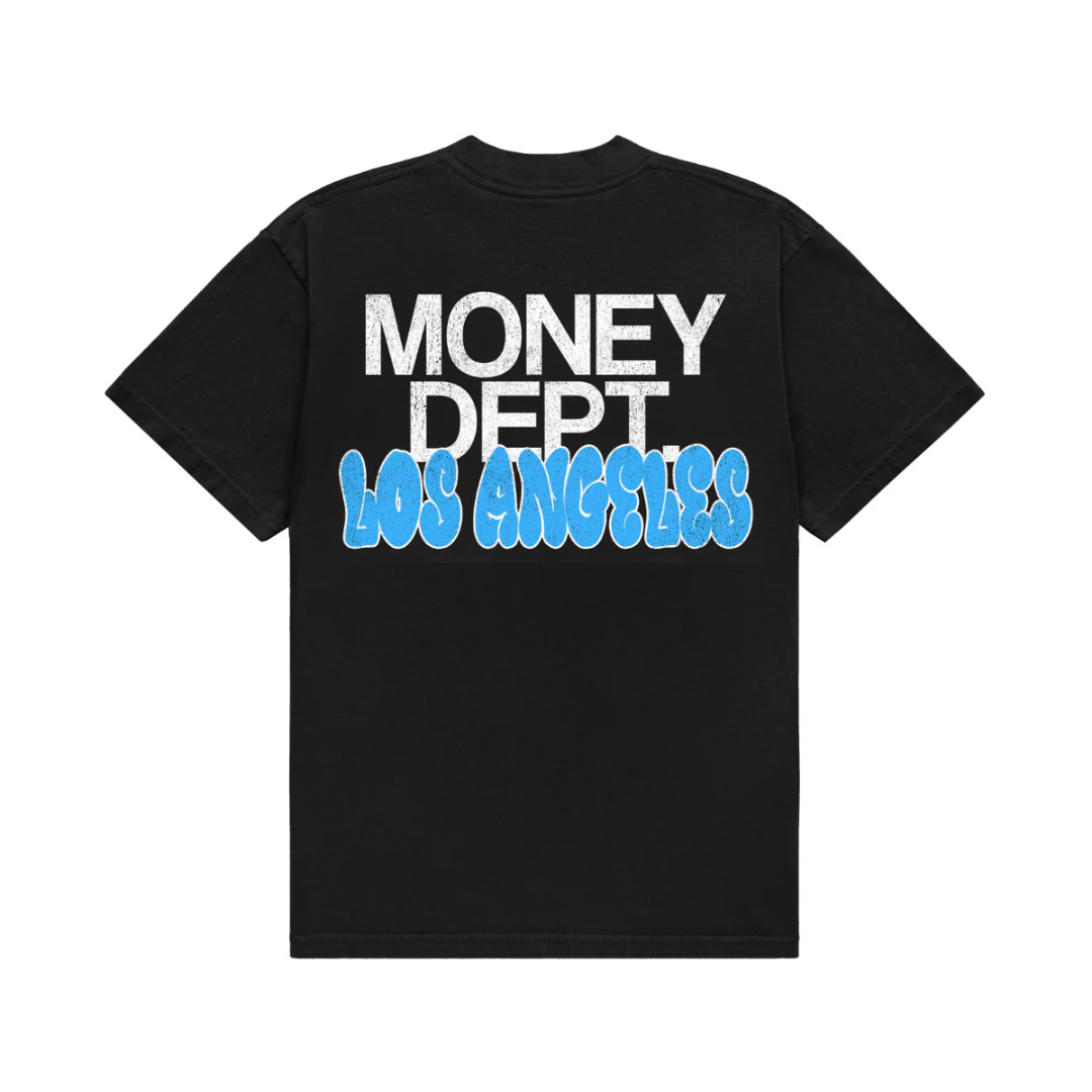 Money Dept Blue LA Tee (Black/Blue)