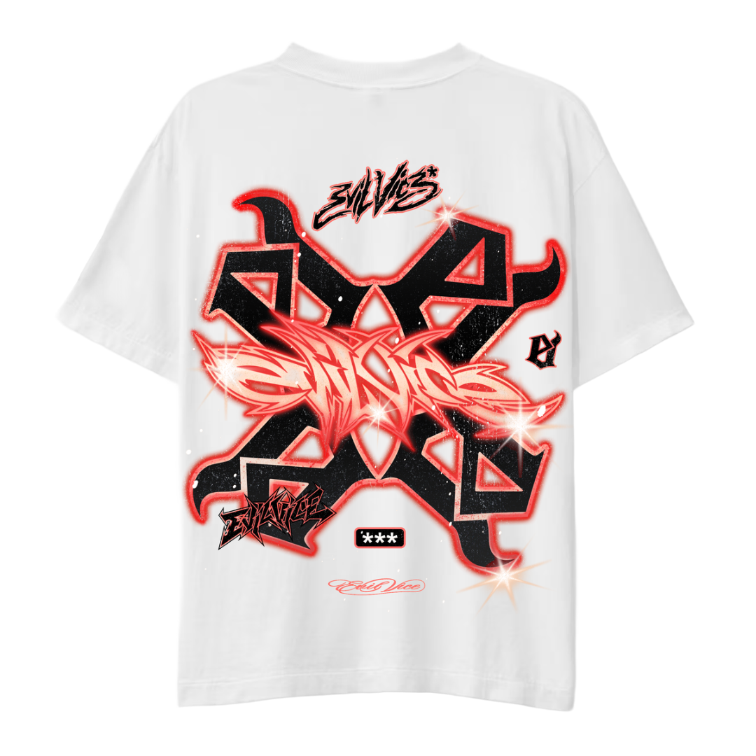 Evil Vice Evil Star Tee (White)