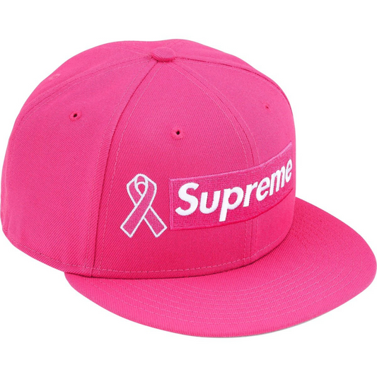 Supreme x New Era Breast Cancer Awareness Box Logo Fitted Hat (Pink)
