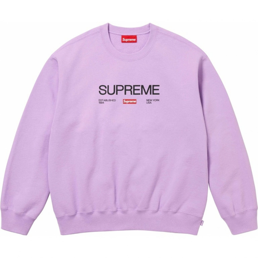Supreme Established Crewneck (Violet)(SS24)