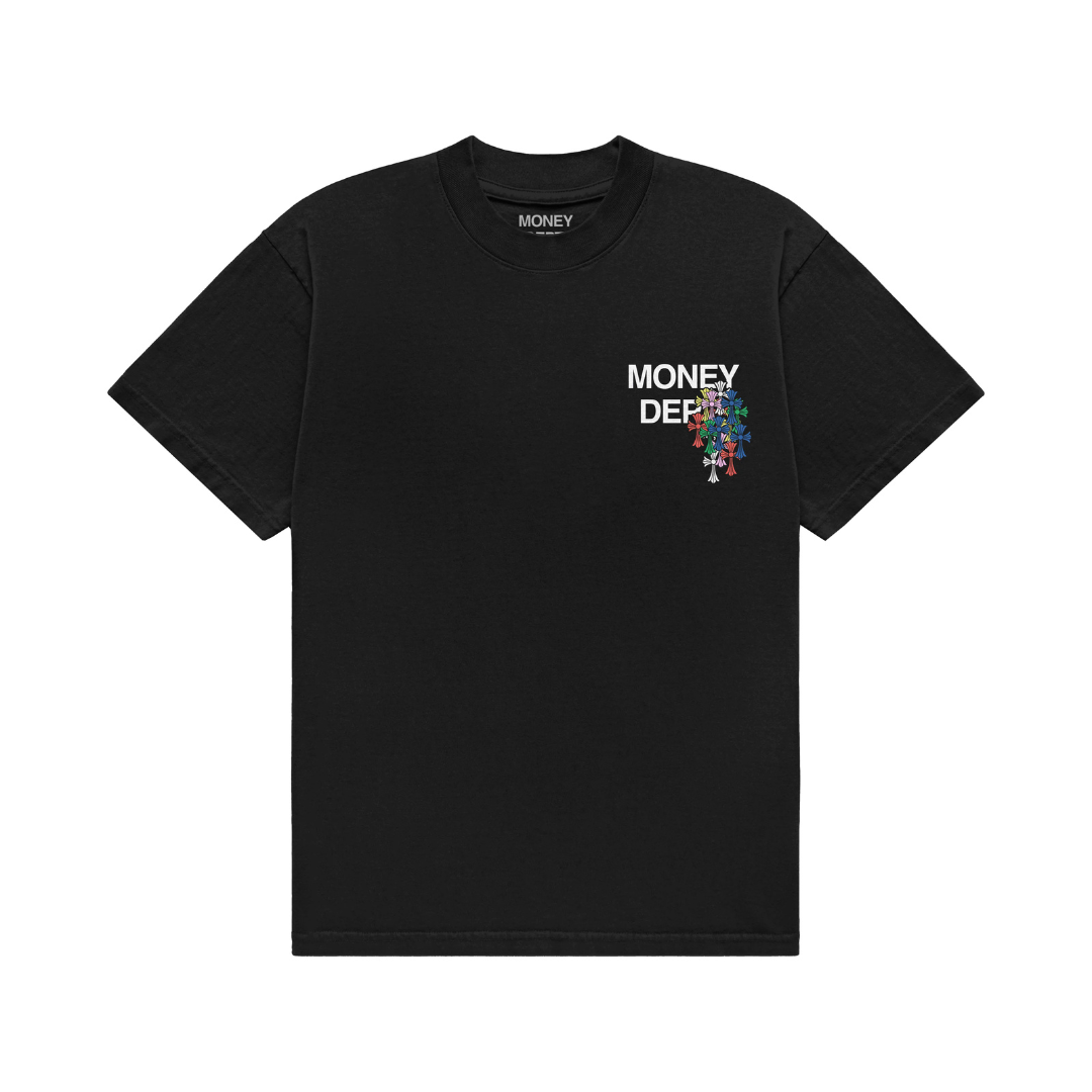 Money Dept Colorful Crosses Tee (Black)