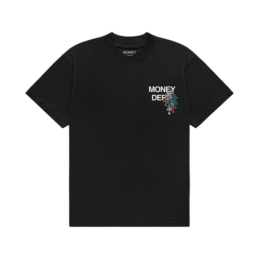 Money Dept Colorful Crosses Tee (Black)