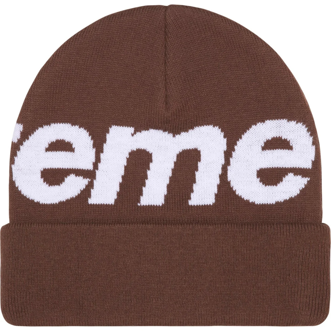 Supreme Big Logo Beanie (Brown)(FW25)