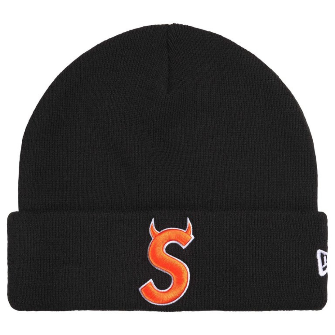 Supreme New Era Devil S Logo Beanie (Black)