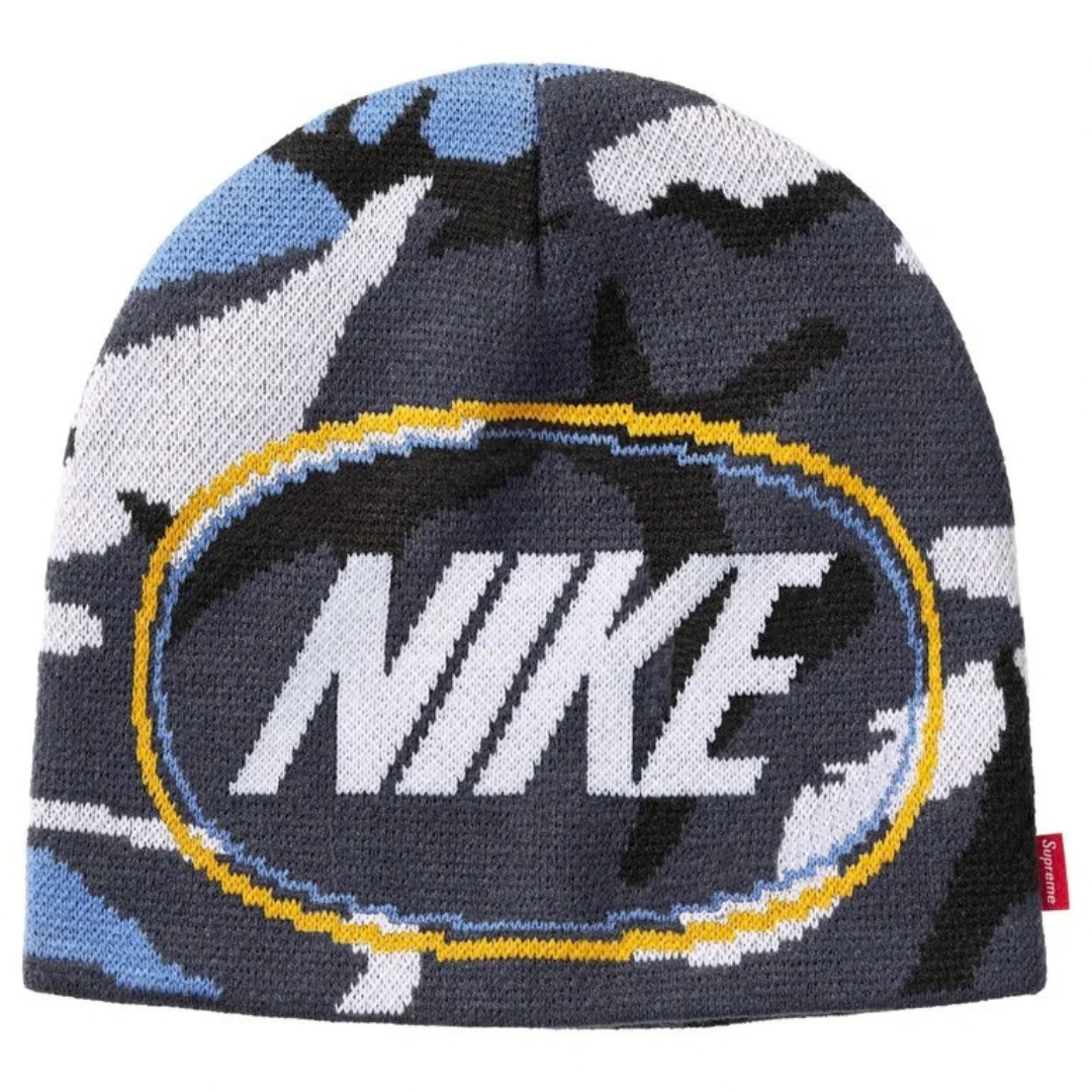Supreme Nike Oval Beanie (FW26)(Blue Camo)