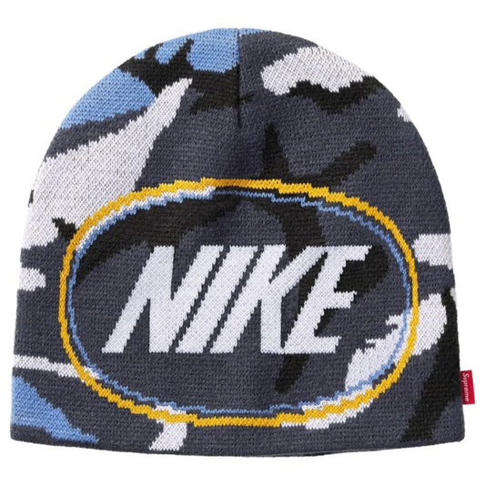 Supreme Nike Oval Beanie (FW26)(Blue Camo)