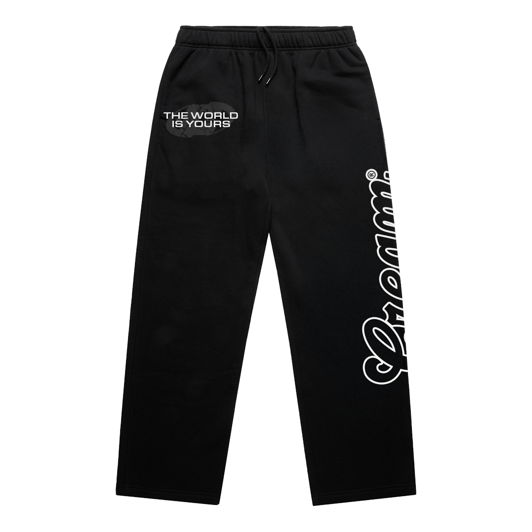 Cream The World Is Yours Cuffless Pants (Black)