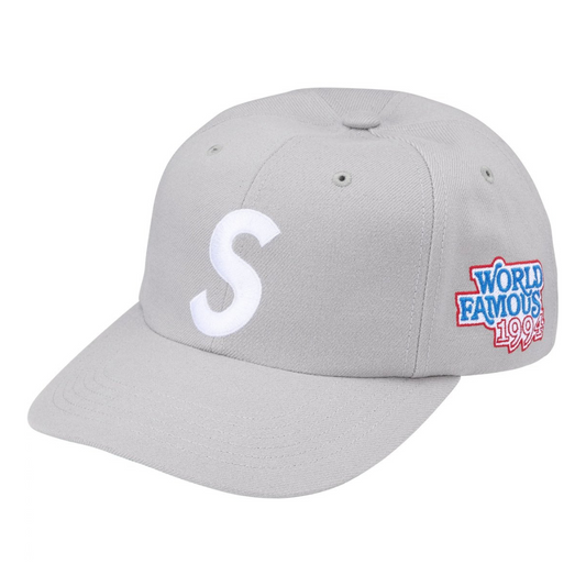 Supreme World Famous S Logo 6-Panel (Grey)