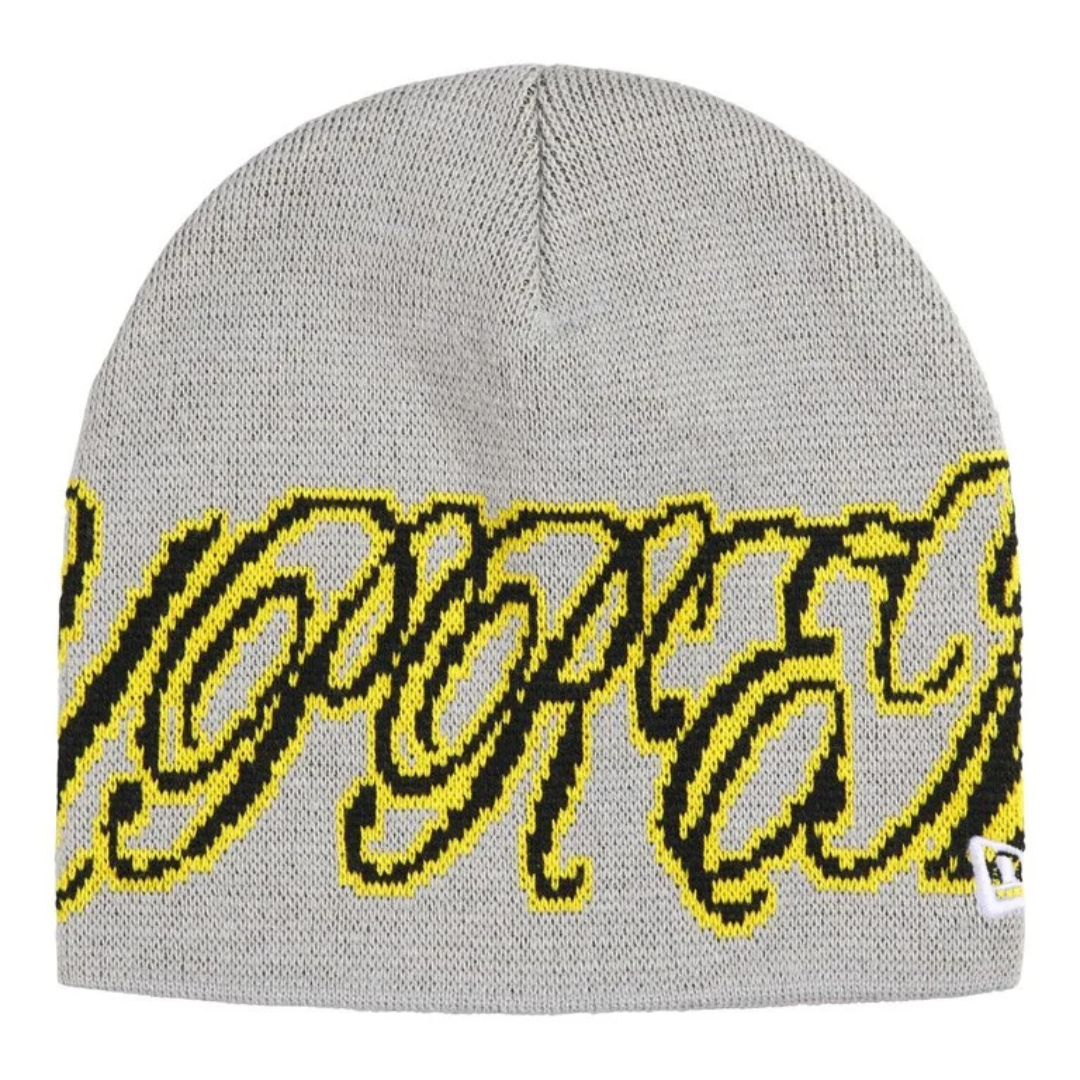 Supreme New Era Cursive Beanie (Grey)