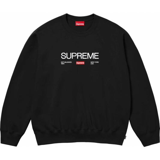 Supreme Established Crewneck (Black)(SS24)