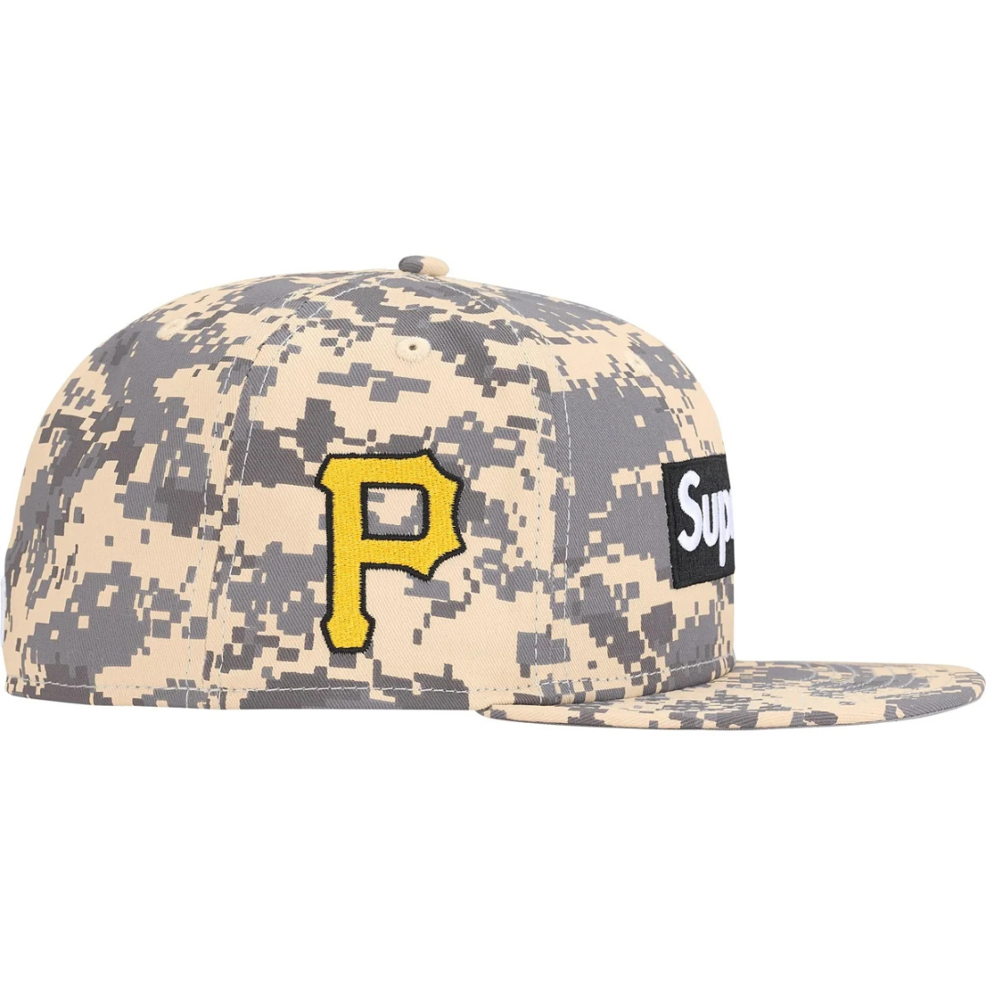 Supreme x New Era MLB Teams Box Logo Fitted Hat (Digi Camo)(Pittsburgh Pirates)