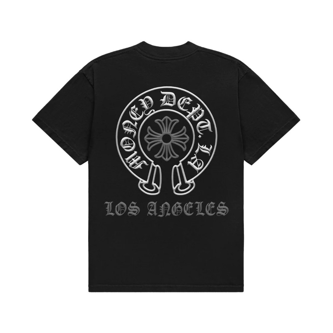 Money Dept Old English Puff Print Tee (Black/White)
