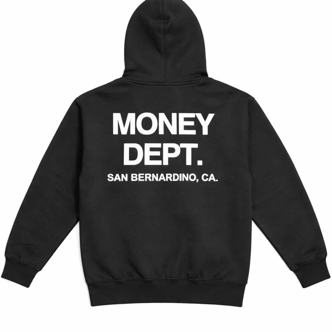Money Dept x San Bernardino Puff Print Hoodie (Black)