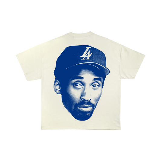 Stars Never Fall Kobe Dodgers Font Tee (Off White)