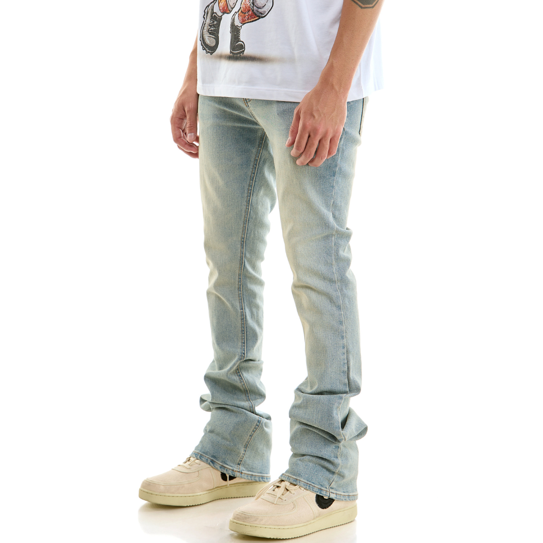 KDNK Skinny Flare Denim Jeans (Blue)(104)