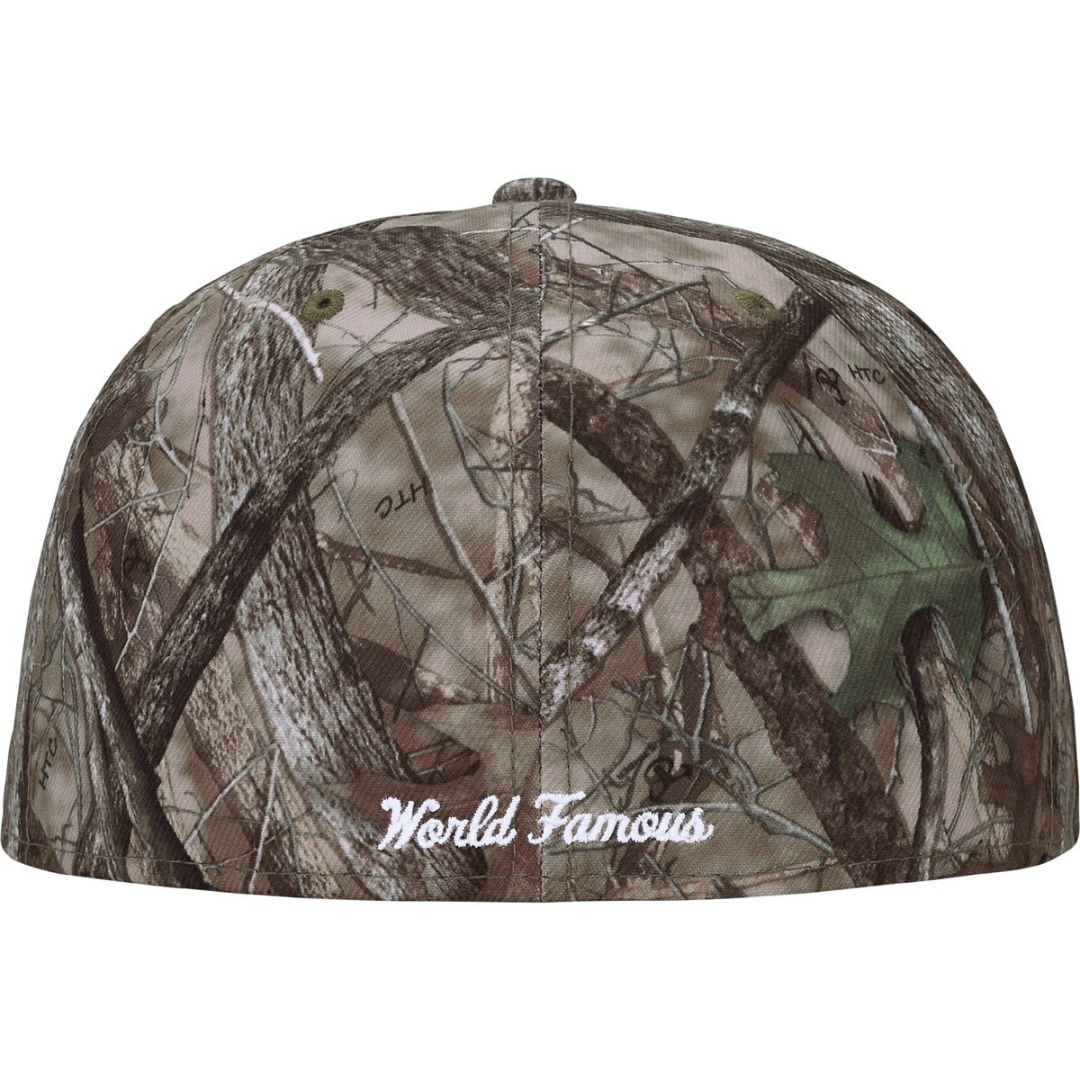 Supreme x New Era Breast Cancer Awareness Box Logo Fitted Hat (Camo)