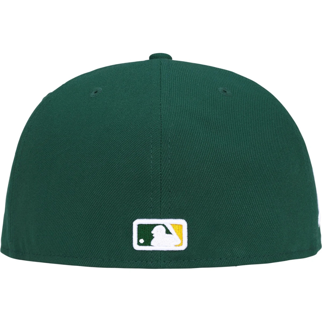 Supreme x New Era MLB Teams Box Logo Fitted Hat (Green)(Oakland A's)