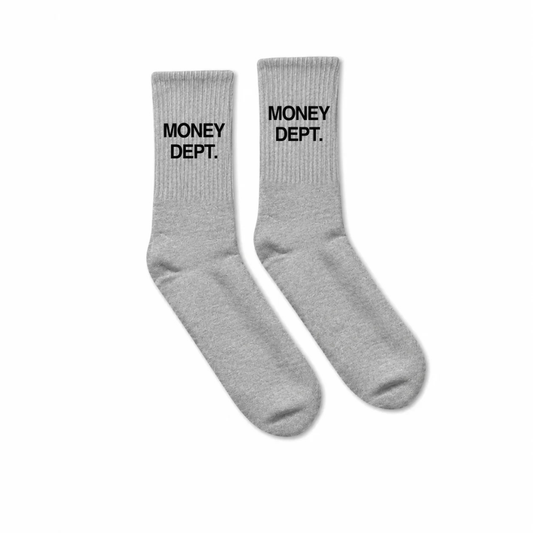 Money Dept Classic Logo Socks (Grey)