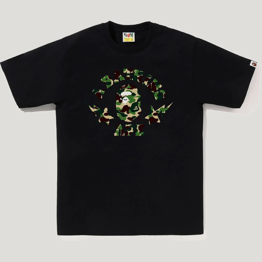 Bape ABC Camo Sta College Tee (Black/Green)