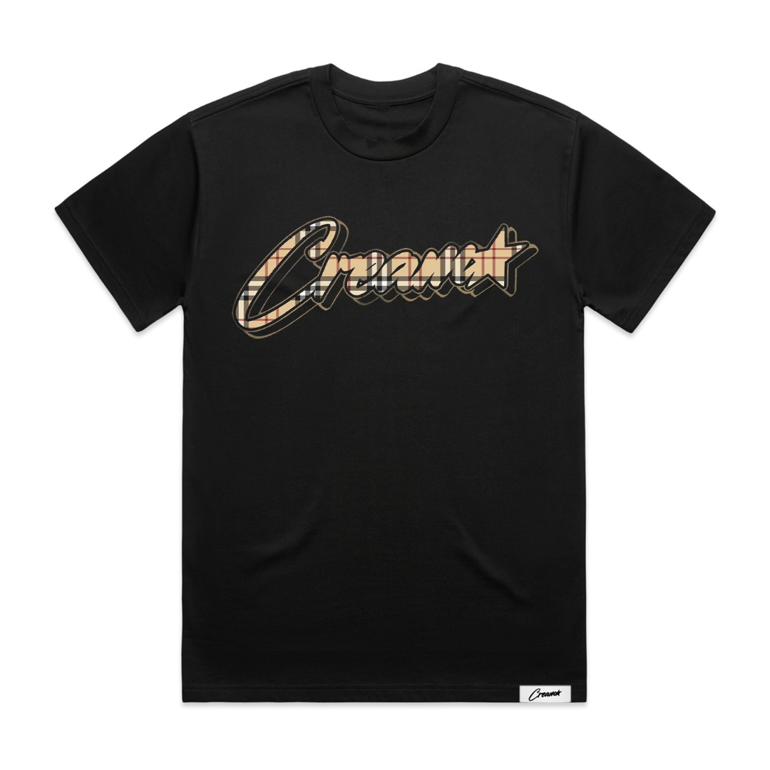 Cream Check Classic Logo Tee (Black)