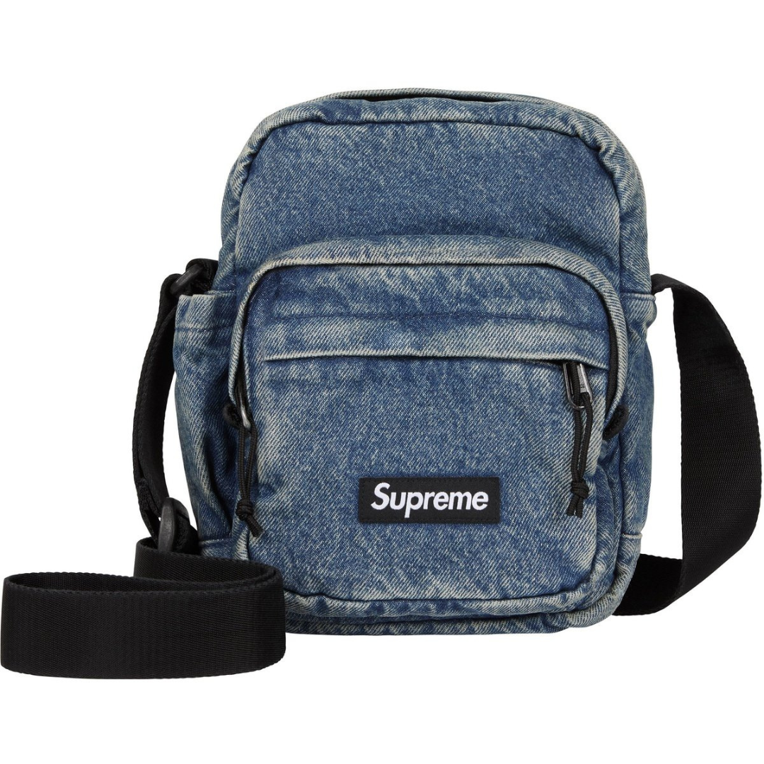 Supreme Denim Shoulder Bag (Washed Indigo)
