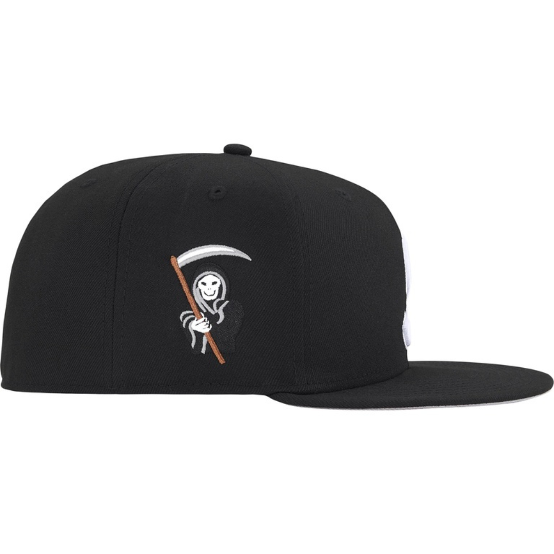 Supreme New Era Reaper S Logo Fitted Hat (Black)
