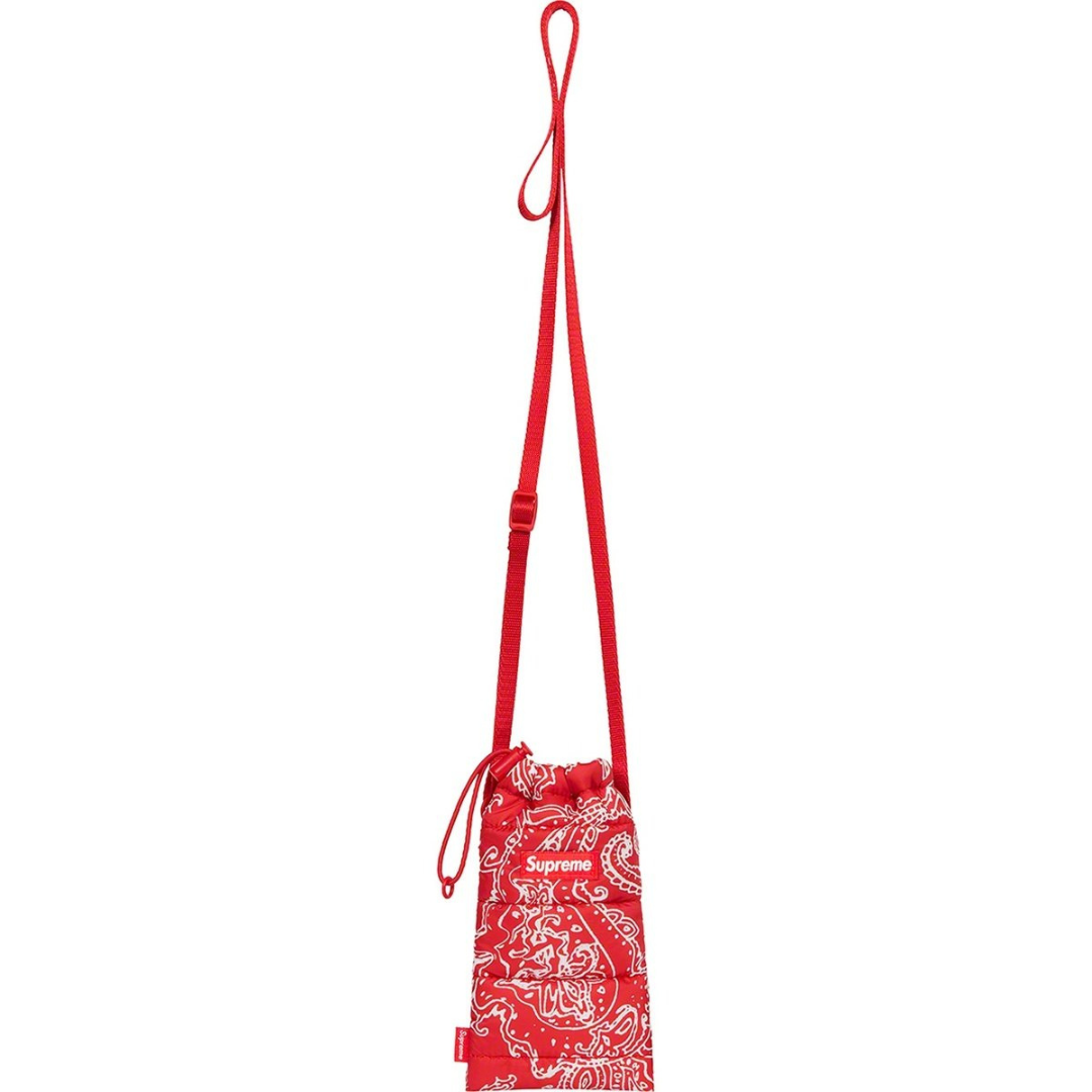 Supreme Puffer Neck Pouch (Red Paisley)
