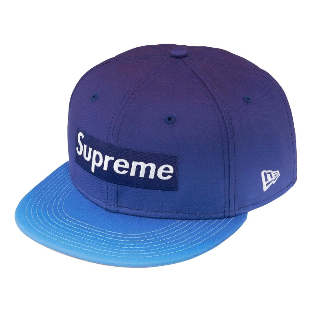 Supreme Gradient Box Logo New Era Fitted (Blue)