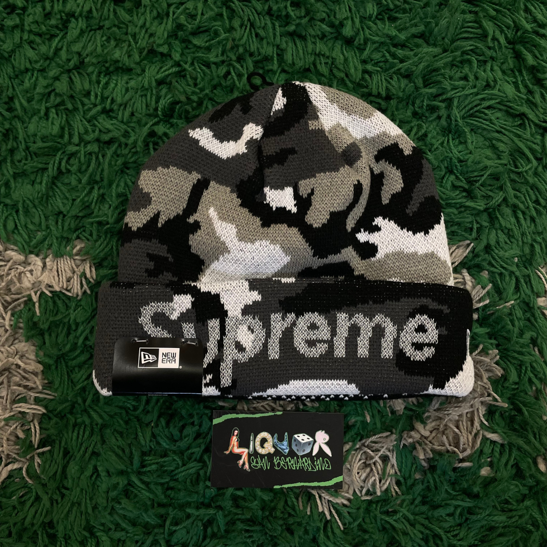 Supreme New Era Split Beanie (Black)
