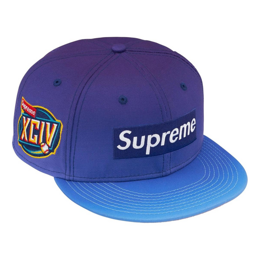Supreme Gradient Box Logo New Era Fitted (Blue)